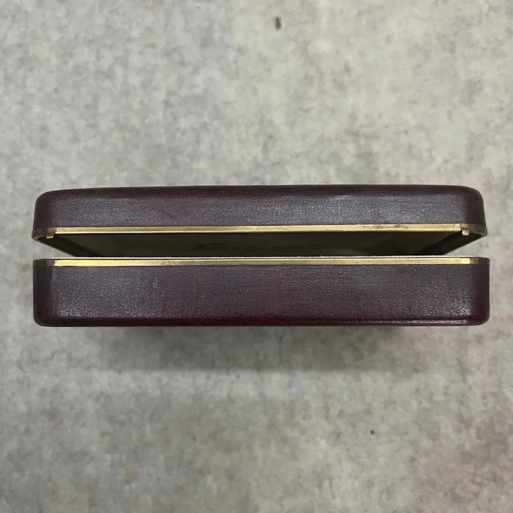 Vintage Farrington Jewelry Box Burgundy 4x5.5